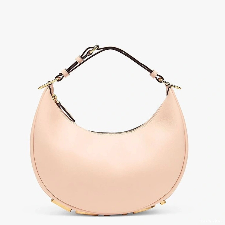 Affordable HOT Fendi Bag Calf Hobo In Fendigraphy Pink Small Leather 0813